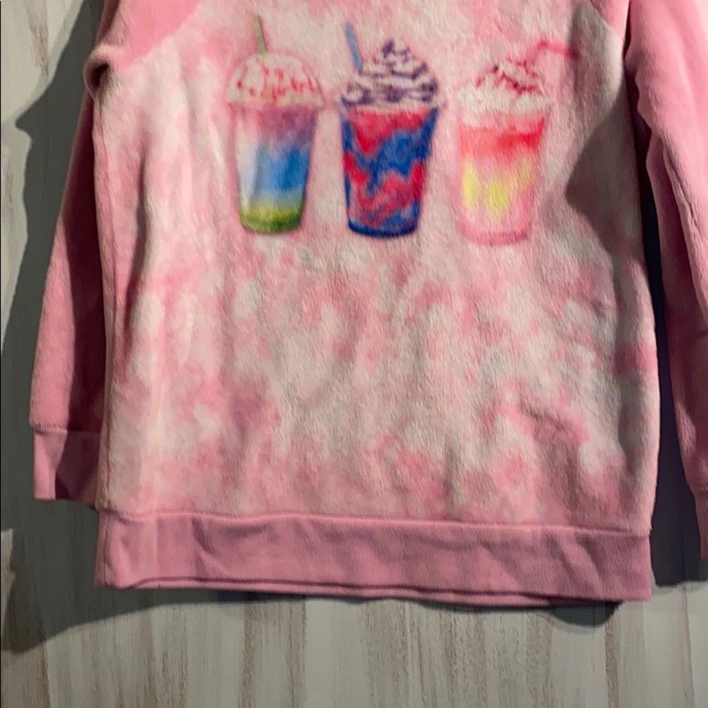 Cotton Candy Pink with White Tie Dye Sweatshirt